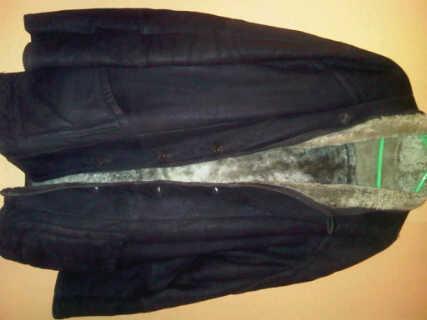 casaca de cuero modelo aviador talla large made in italy