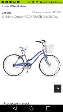 Bicicleta Oxford Aro 26 Azul