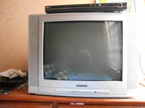 Televisor Tv 21 pulgadas CRT Imperial DVD con USB MP3 de Regalo!