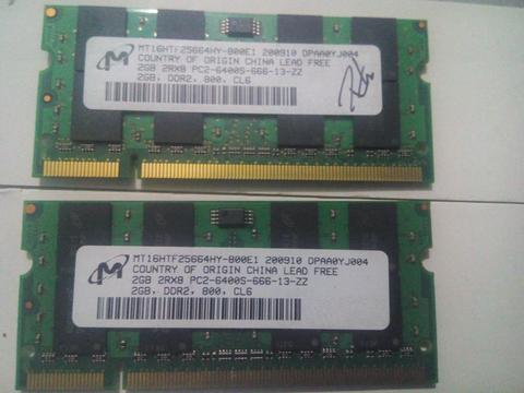 Memoria Ram DDR2 de 2gb para LAPTOP