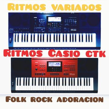Ritmos Variados Organo Casio Folk Rock