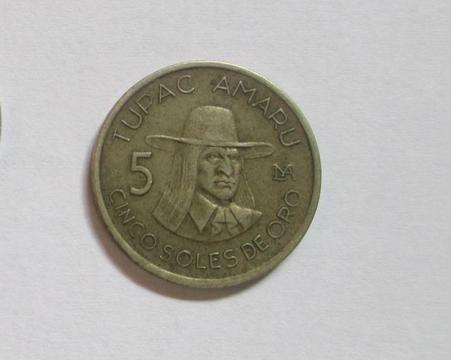 Monedas de cinco soles de 1977