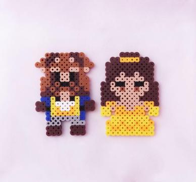 Hama Beads La Bella Y La Bestia Pareja