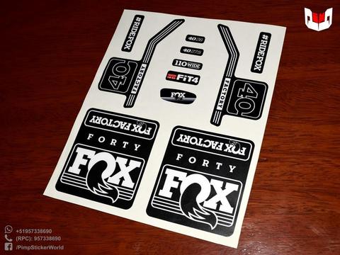 Stickers /vinilo/ Skins Para Horquilla/ Suspensión Fox Factory 40