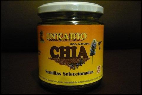 Chía Premium en pote/frasco de 500 g. sellado de origen, procedente de planta de envasado autorizada