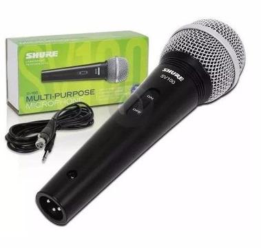 Micrófono Shure Sv100 Dinamico Vocal Con Cable