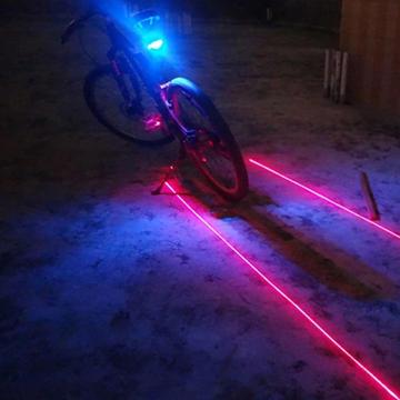 Luz Led Laser Trasera Para Bicicleta Luces