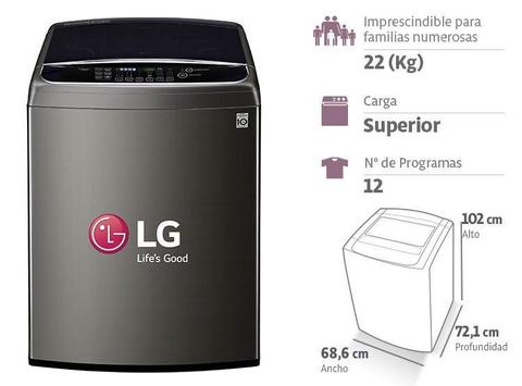 Lavadora LG Carga Superior TS2200DPSB 22KG