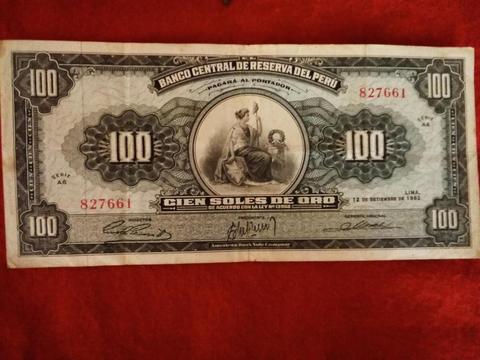 Vendo billete peruano de 1962