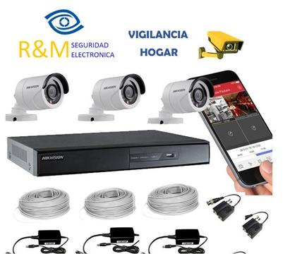 Kit Completo Camaras HD Incluido Instalación Monitoreo video vigilancia