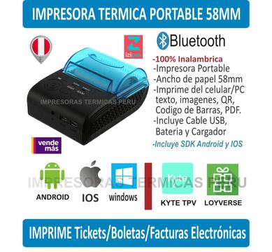 Impresora Termica 58mm Bluetooth PDF