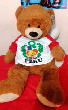 Oso de peluche grande Max Sax con polo de Perú