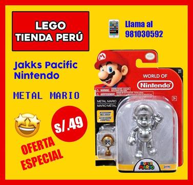 Mario Bros Metal Articulable Jakks Pacific . WORLD OF NINTENDO SUPER MARIO . LEGOTIENDAPERU