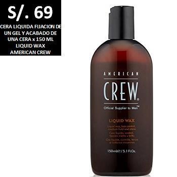 Cera Liquida Fijación y Brillo Medio Liquid Wax American Crew Men