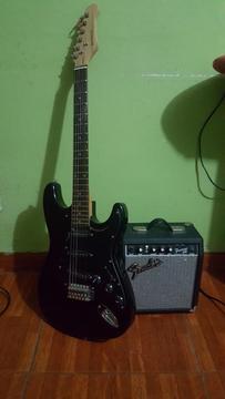 Guitarra Model Rockstar Y Amplificador