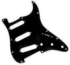 Pickguard Sss Negro Stratocaster 11 Agujeros Nuevo!