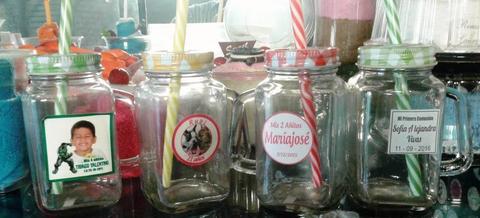 Recuerdos,jarros Tipo Mason Jar Personalizados,cumpleaños,toda ocasiòn