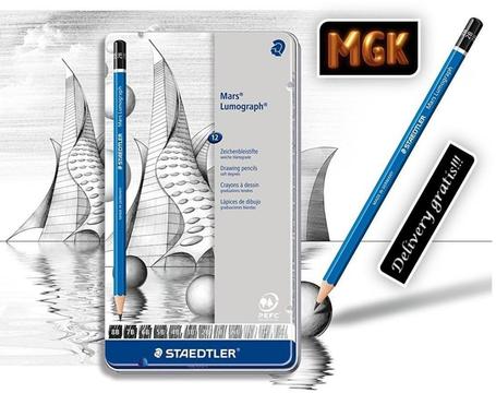 LÁPICES DE GRAFITO MARS LUMOGRAPH STAEDTLER x 12 UN