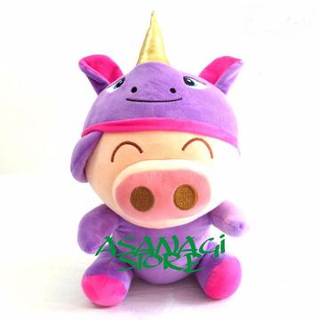 Peluche Cerdo Unicornio Morado Colores Variados