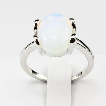 Anillo Blanco Plata 925 Piedra Preciosa Amatista Talla 6