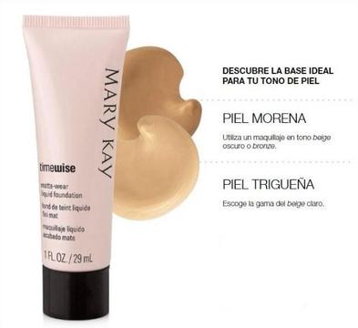 MAQUILLAJE LIQUIDO ACABADO MATE TIMEWISE TONO BEIGE 3 29ML MARY KAY