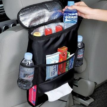 Organizador de asiento trasero con cooler para mantener tus alimentos