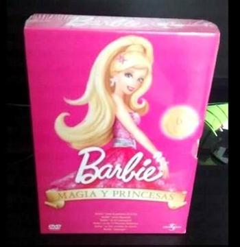 Dvd Barbie Magia Y Princesas, 6 Peliculas