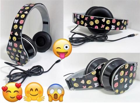 Audifonos Headset Deportivos Plegables Diseño Emojis Lince