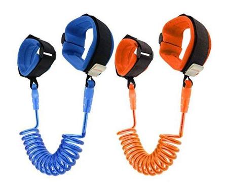 pulsera brazalete de seguridad para niños azul y naranja 22 soles