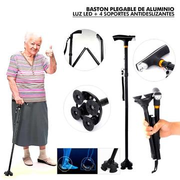 Baston Plegable con Luz y Alarma nunca se cae Luz led potente