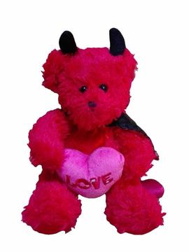 Peluche de Oso Diablillo corazon Love 30cm Walmart original de EEUU Regalo Navidad Amor