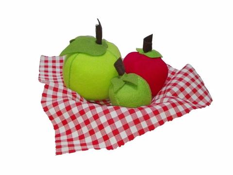 Peluche Frutero Frutas manzana Canasta Cesta 22cm Regalo Navidad Amor