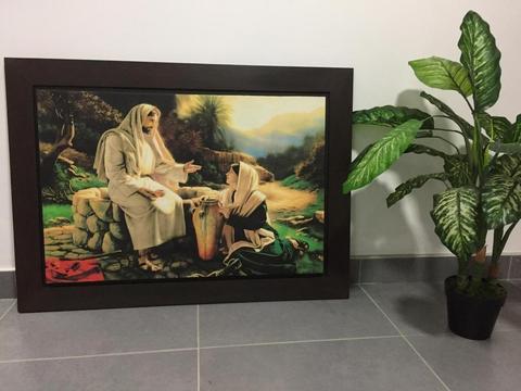 Cuadro de Jesús con la mujer en el pozo