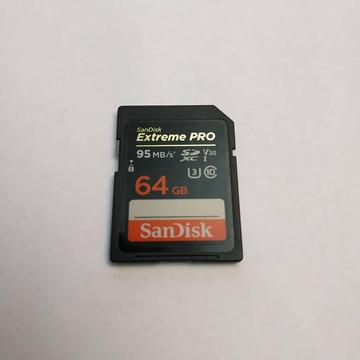 Memoria Sd Sandisk 64gb Extreme Pro U3 Sdhc 95mbs