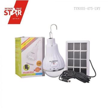 Lámpara Led recargable con Panel Solar y cargador de celulares