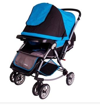 Coche para BEBE en azul y turquesa