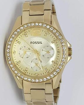 Reloj Fossil Riley Multifunction Gold-tone Es3203