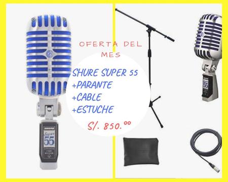 MICRÓFONO SHURE SUPER 55 REMATE....!!!