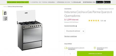 Cocina Indurama Parma Nueva con Garantia Somos Tiendas Comprass