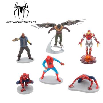 SET DE 6 PERSONAJES Spider-Man HOMBRE ARAÑA MARCA DISNEY