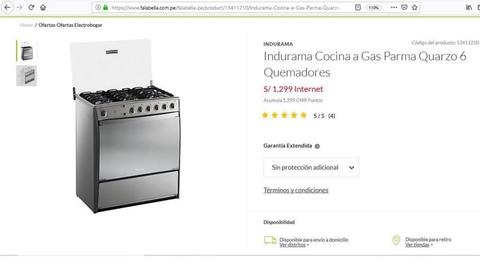 Cocina Indurama Seminueva