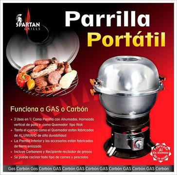 Parrilla Dual Portátil Gas/carbón