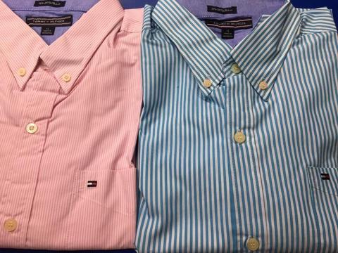 Camisas Polo Ralph Lauren a Rayas Lila Y Turquesa Talla Xl 120 Soles Cada Una