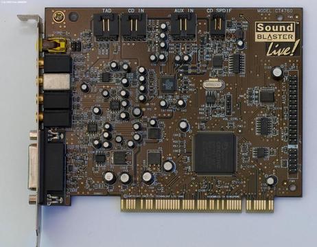Tarjeta de sonido de salida digital Creative CT4760 SoundBlaster Live X Gamer PCI