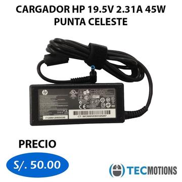 Cargador HP 19.5V 2.31A 45W Punta Celeste