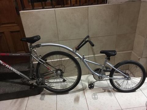 bicicleta tandem con acople