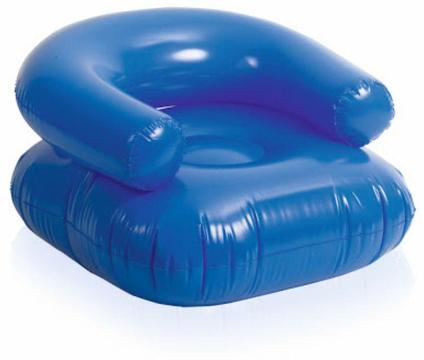 sillon inflable azul