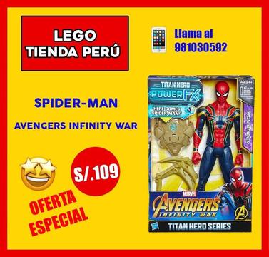 Spiderman Electronico Frases Y Sonidos IRON SPIDER MARVEL AVENGERS INFINITY WAR TITAN HERO SERIES HASBRO LEGOTIENDAPERU
