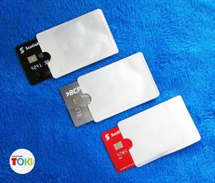 Funda para tarjeta de crédito, débito RFID anti clonación