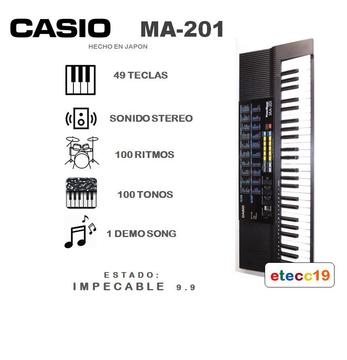 Teclado Casio MA-201 - hecho en Japon . 49 teclas